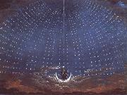 Karl friedrich schinkel In the palace of the Queen of the Night,decor for Mazart-s opera Die Zauberflote China oil painting reproduction